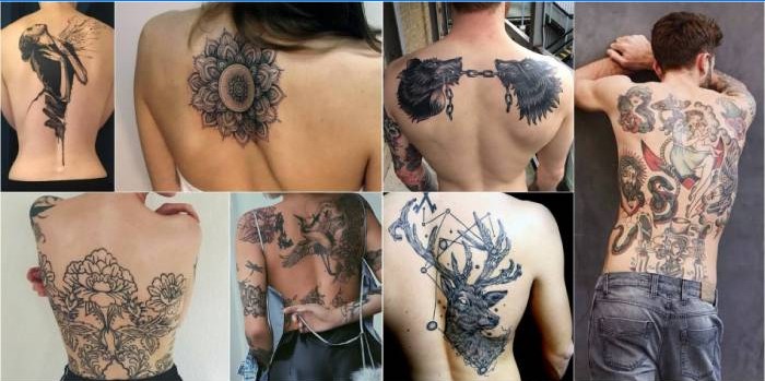 Жене и мушкарци тетоваже на леђима