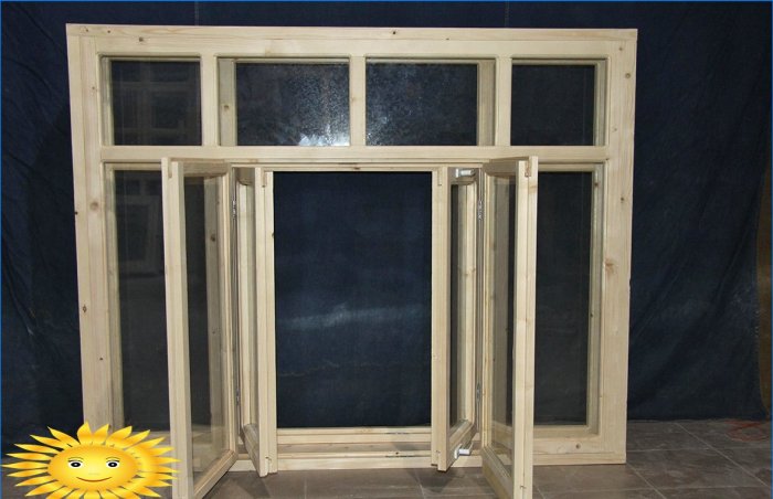 Дрвени прозор столарије без прозора са двоструким стаклима