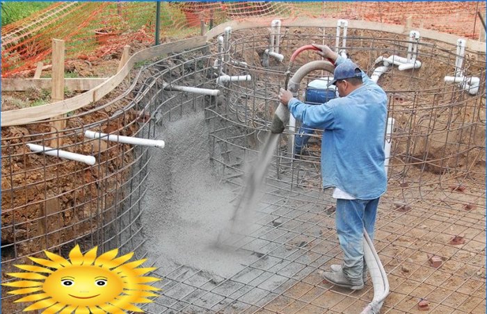 Конструкција бетонског базена